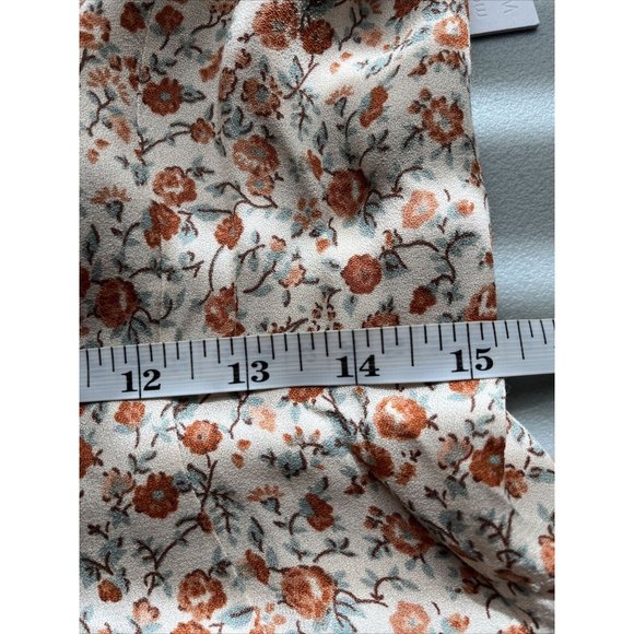 Reformation Helm Sleeveless Mini Floral Print Dress in Fairy Orange Sz 12 - Picture 10 of 12